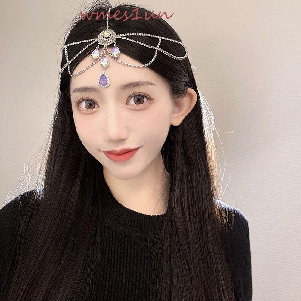 Băng Đô Cài Tóc Đính Đá Hình Giọt Nước Phong Cách Boho Thời Trang Cho Nữ WMES15H|Băng Đô Cài Tóc Đính Đá Zircon Thời Trang Cho Nữ