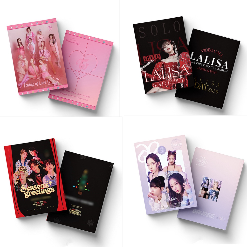 1 Album Ảnh Nhóm Nhạc TWICE TXT LISA EN-HYPEN Vespa Mini Màu Hồng Đen
