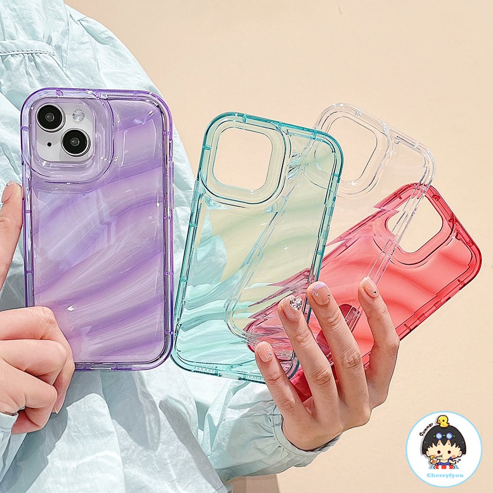 Ốp Điện Thoại Trong Suốt Chống Sốc Màu Trơn Đơn Giản Cho IPhone 11 14 13 12 Pro Max XR XS Max 7 8 Plus SE