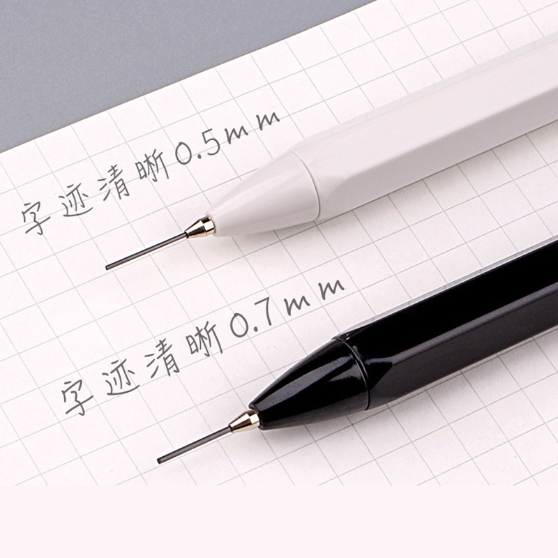 Bút Chì Bấm Bằng Nhựa Kèm Lõi Thay Thế 0.5 / 0.7mm 2B