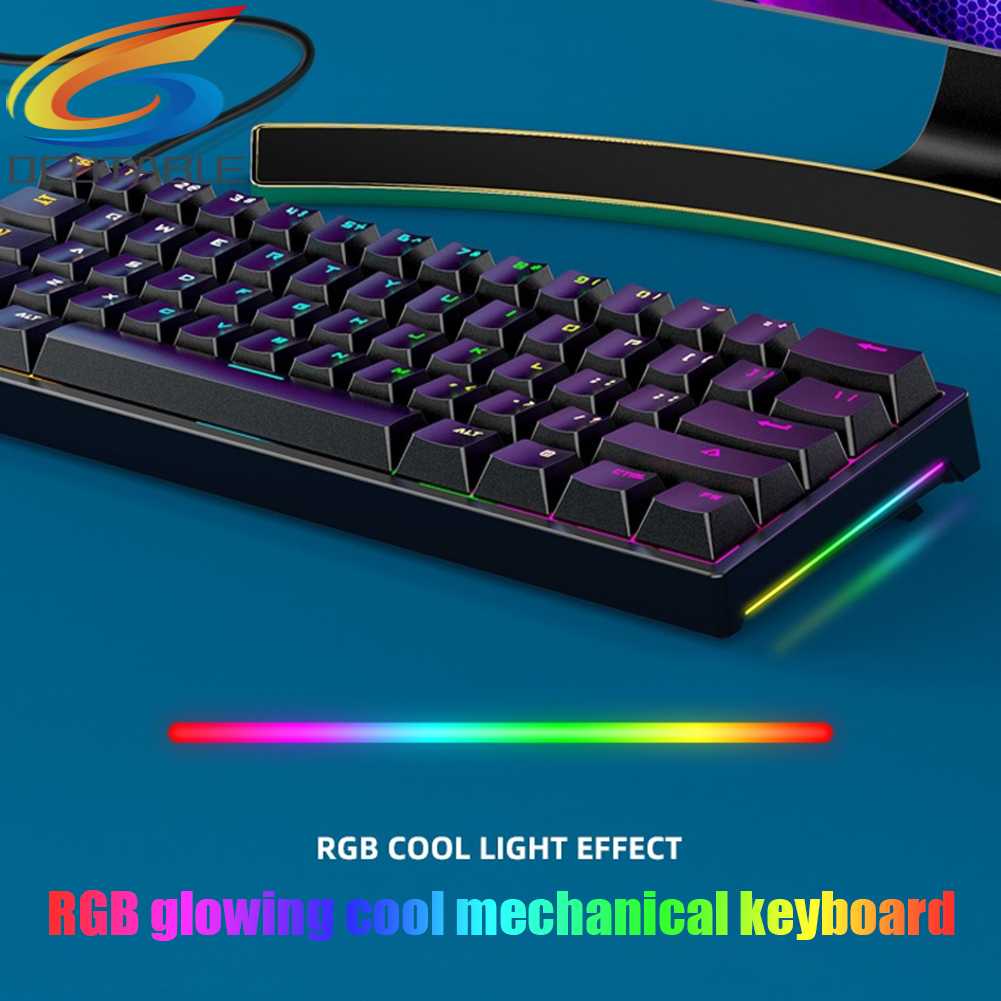 Bàn PhíM Có Dây 61 PhíM Với Led NềN Xanh Lá Cho PC / Laptop