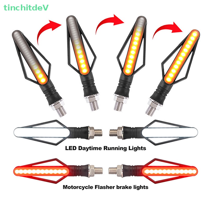 Đèn LED Tín Hiệu DRL Ánh Sáng Trắng / Vàng / Đỏ Dành Cho Xe Mô Tô