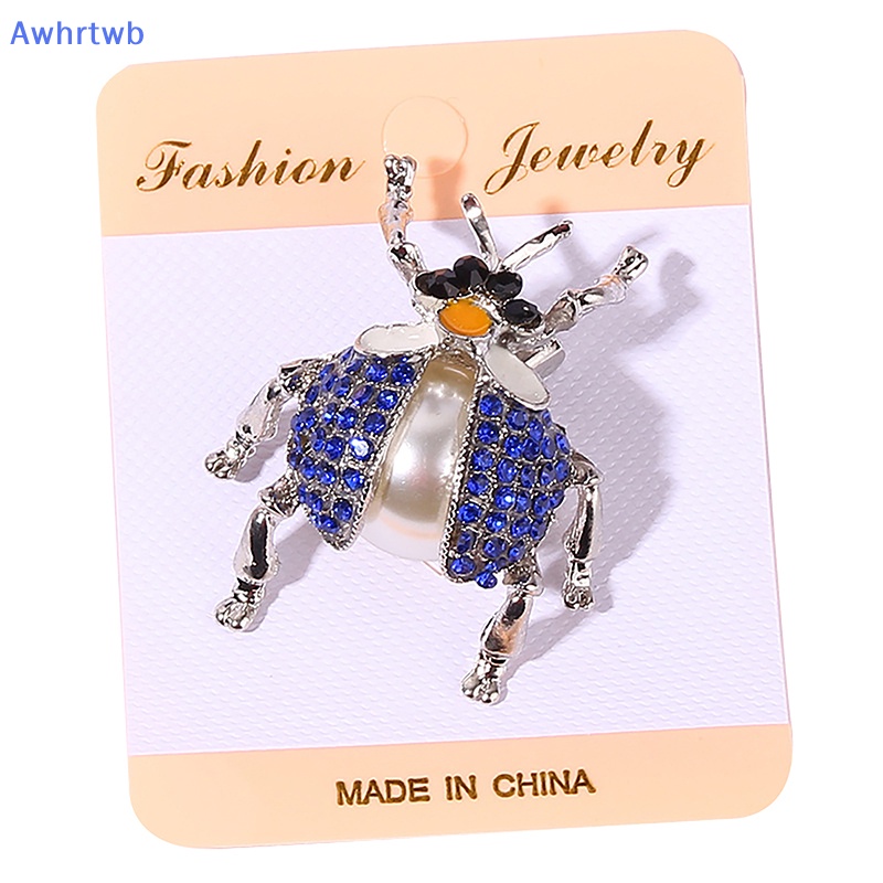 Ghim Cài Áo Hình Bọ Cánh Cứng Đính Đá Phong Cách Vintage Thời Trang Cho Nữ Mới