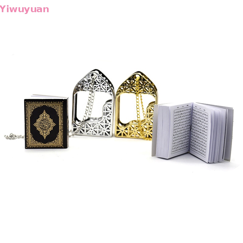 < Yiwuyuan > Vòng cổ Mặt Sách Mini Ark Quran Có Thể Đọc Giấy Thật Trang Sức Tôn Giáo Mới
