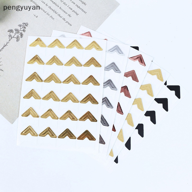 [pengyuyan] Set 5 Tờ Nhãn Dán Giấy Kraft Trang Trí Khung Ảnh Cổ Điển DIY