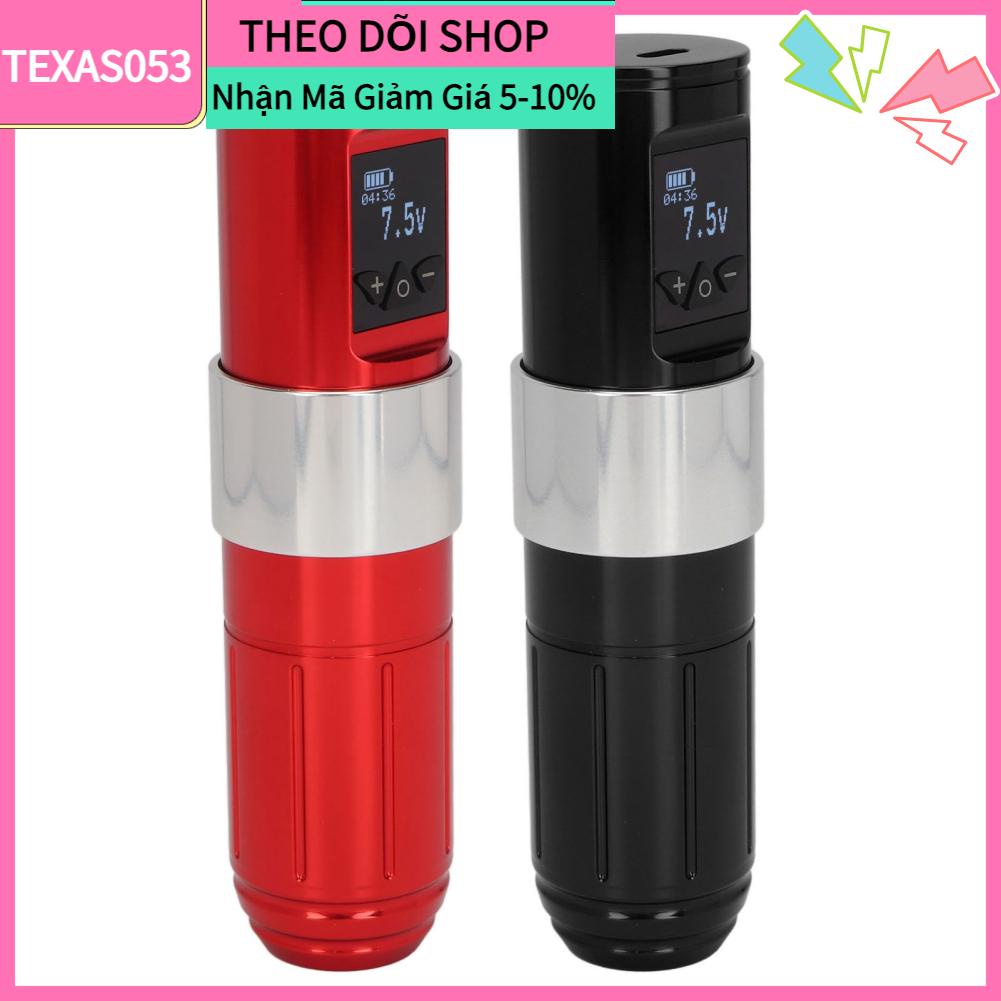 Texas053 Máy xăm quay Liner Shader Hợp kim nhôm 12000 vòng / phút Bút không dây với pin 1700mAh