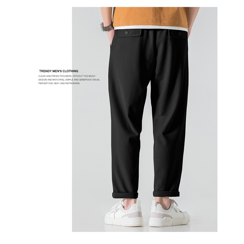 Quần Dài Thể Thao Ống Đứng Dây Rút Thời Trang Mùa Hè Cho Nam