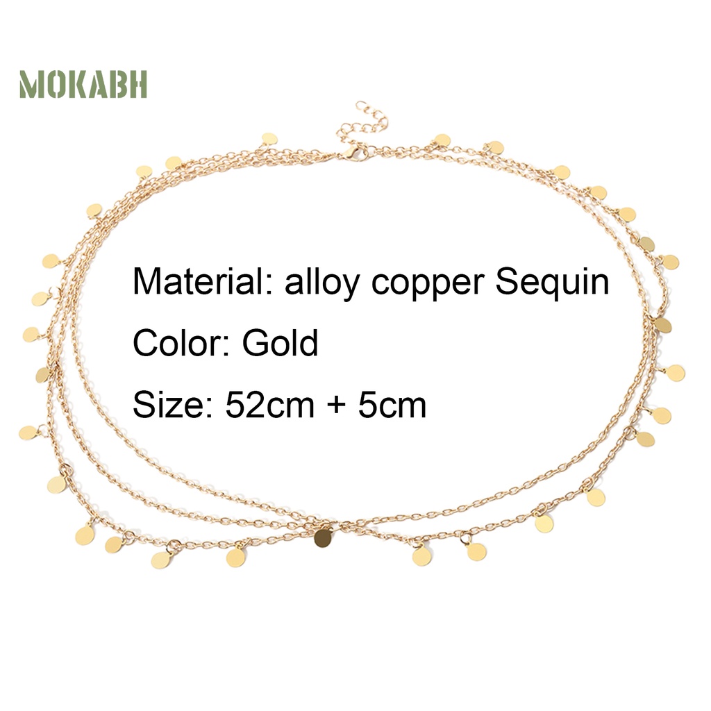 Chuỗi Dây Xích Tròn Nhiều Lớp Bằng Hợp Kim Đeo Đầu Phụ Kiện Múa Cho Nữ