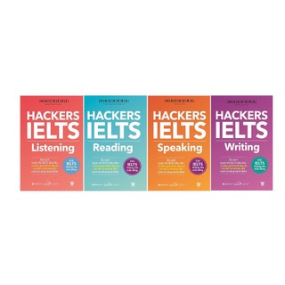 Sách - Combo Trọn Bộ 4 Cuốn Hackers IELTS (Listening + Reading + Speaking + Writing)