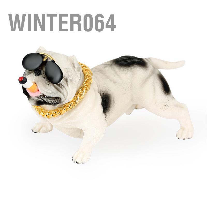 Winter064 Chó In Hình Hoa Lá Nhựa Mô Phỏng Tinh Tế Tượng Trang Trí Nội Thất Ô Tô Bảng Điều Khiển Vật