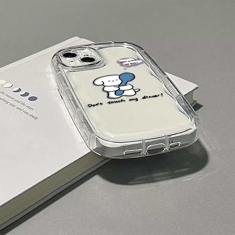 Ốp Điện Thoại Silicon TPU Mềm Trong Suốt Họa Tiết Chú Cún Dễ Thương Cho IPhone 14 13 12 11 Pro XS Max X XR 8 + 7 Plus