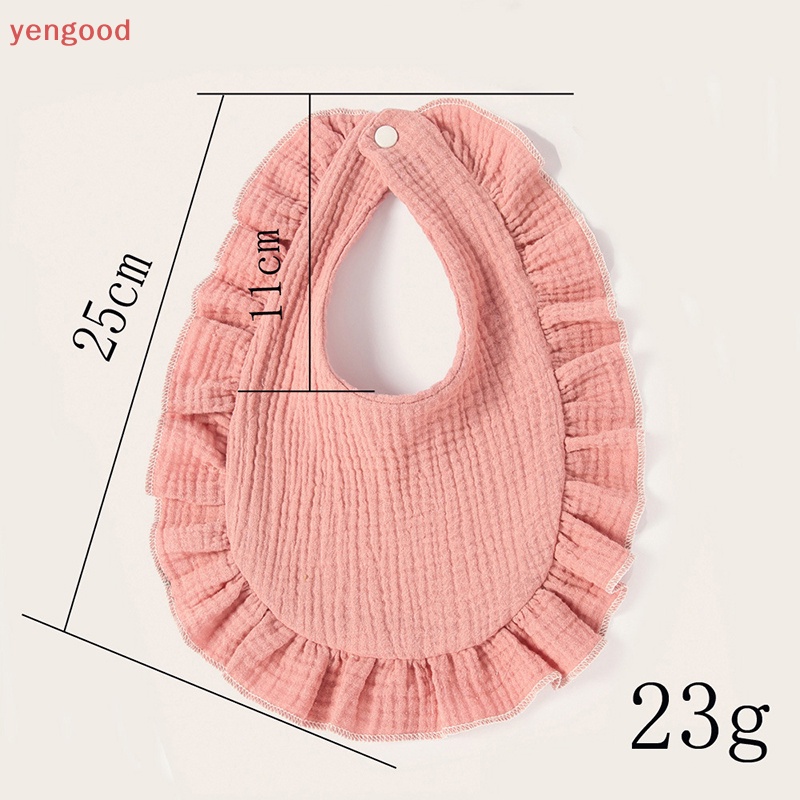 1 Yếm Ăn Cotton Mềm Mại Họa Tiết Hoa Xinh Xắn Cho Bé