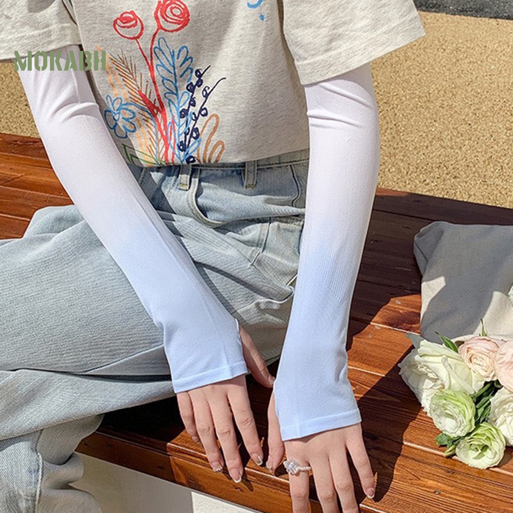 1 Cặp Ống Tay Áo Chống Tia UV Nhanh Khô Màu Gradient Thời Trang Mùa Hè Cho Nam Và Nữ