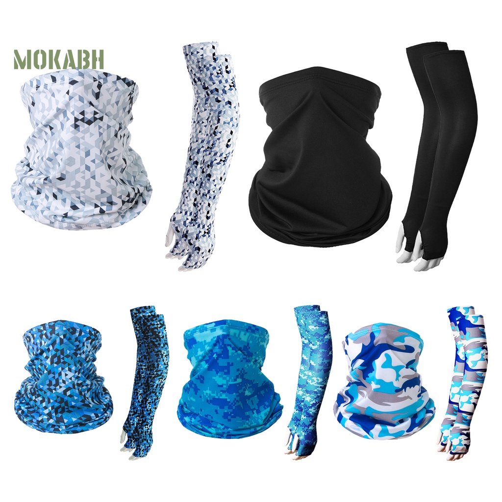 Ống Tay Áo Chống Nắng Độ Co Giãn Cao Họa Tiết Rằn Ri Màu Sắc Tinh Khiết