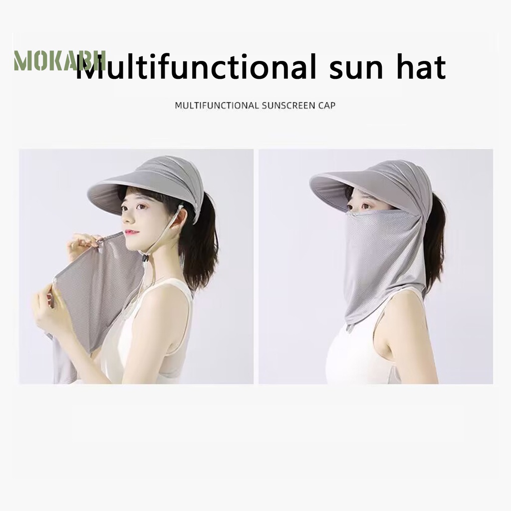 Mũ Chống Nắng / Gió Hở Chóp Co Giãn Thoáng Khí Màu Sắc Trơn Dành Cho Nữ