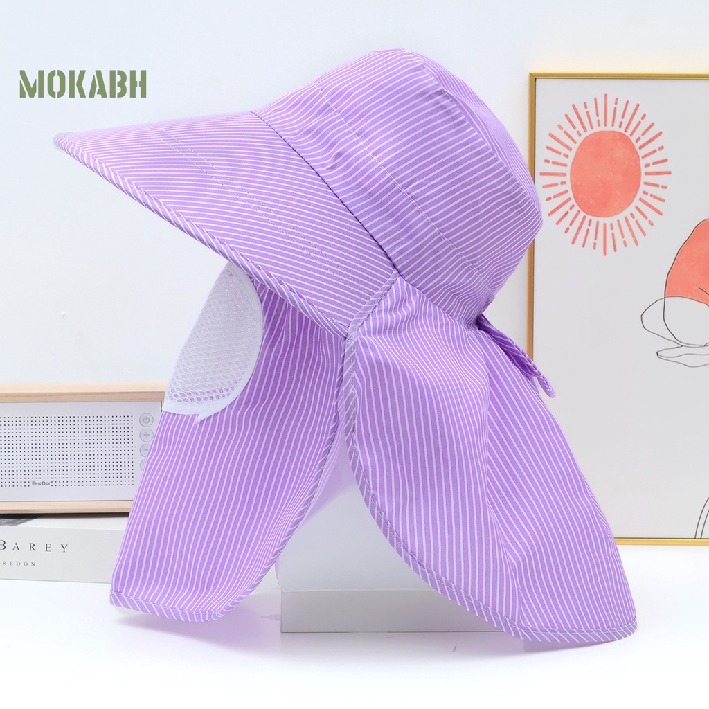 Nón Rộng Vành Chống Nắng Chống Tia UV Thoáng Khí Kèm Băng Đô Co Giãn Dành Cho Nữ