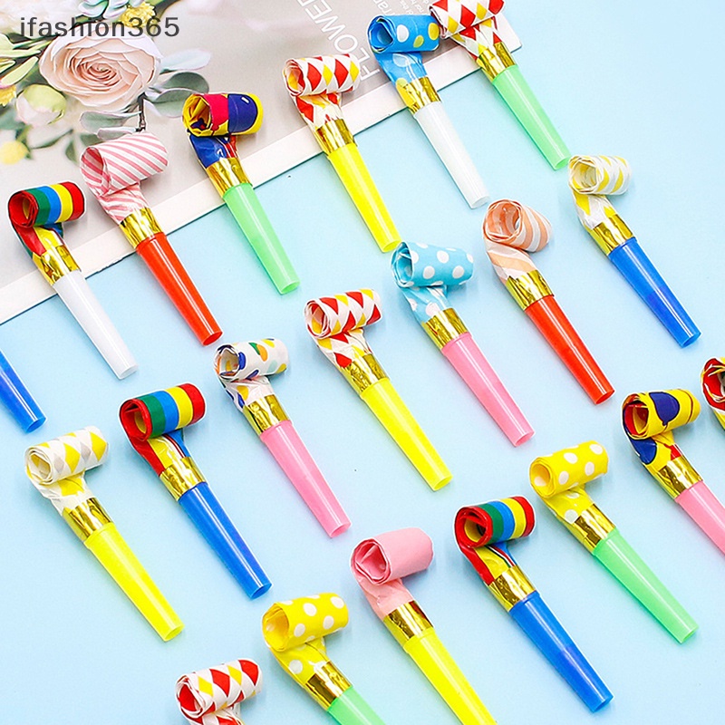 Set 20 / 40 Còi Thổi Nhiều Màu Sắc Họa Tiết Rồng Vui Nhộn ifashion365