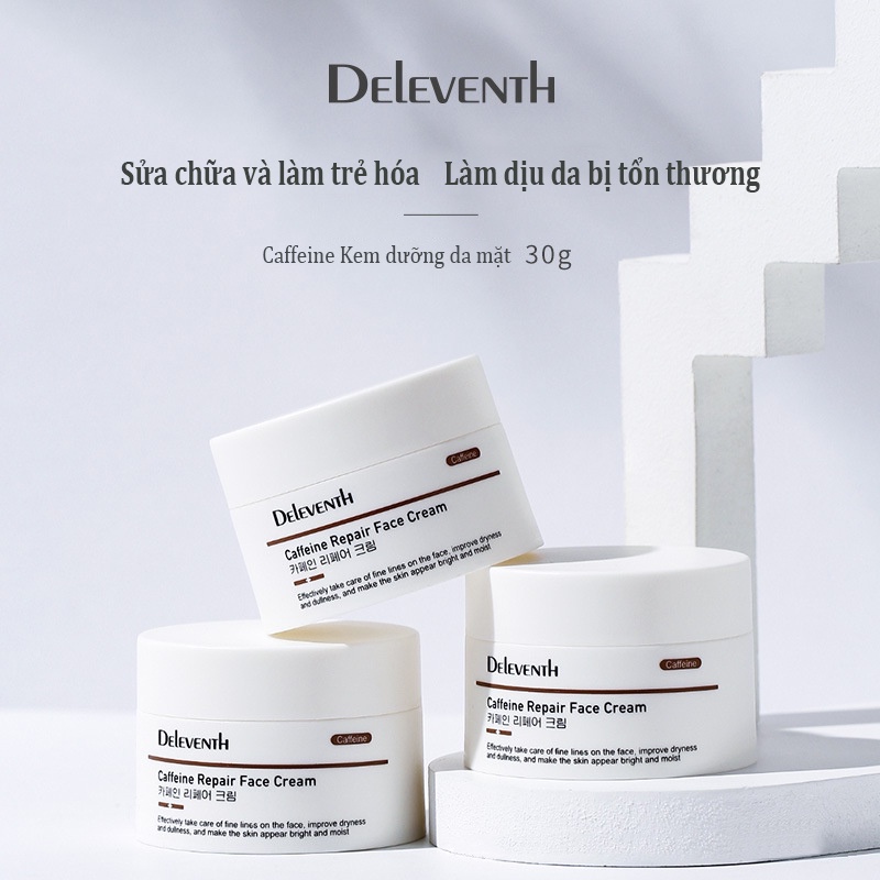 DELEVENTH Caffeine Kem dưỡng trắng da mặt Dưỡng ẩm da Làm sáng da Giảm nếp nhăn