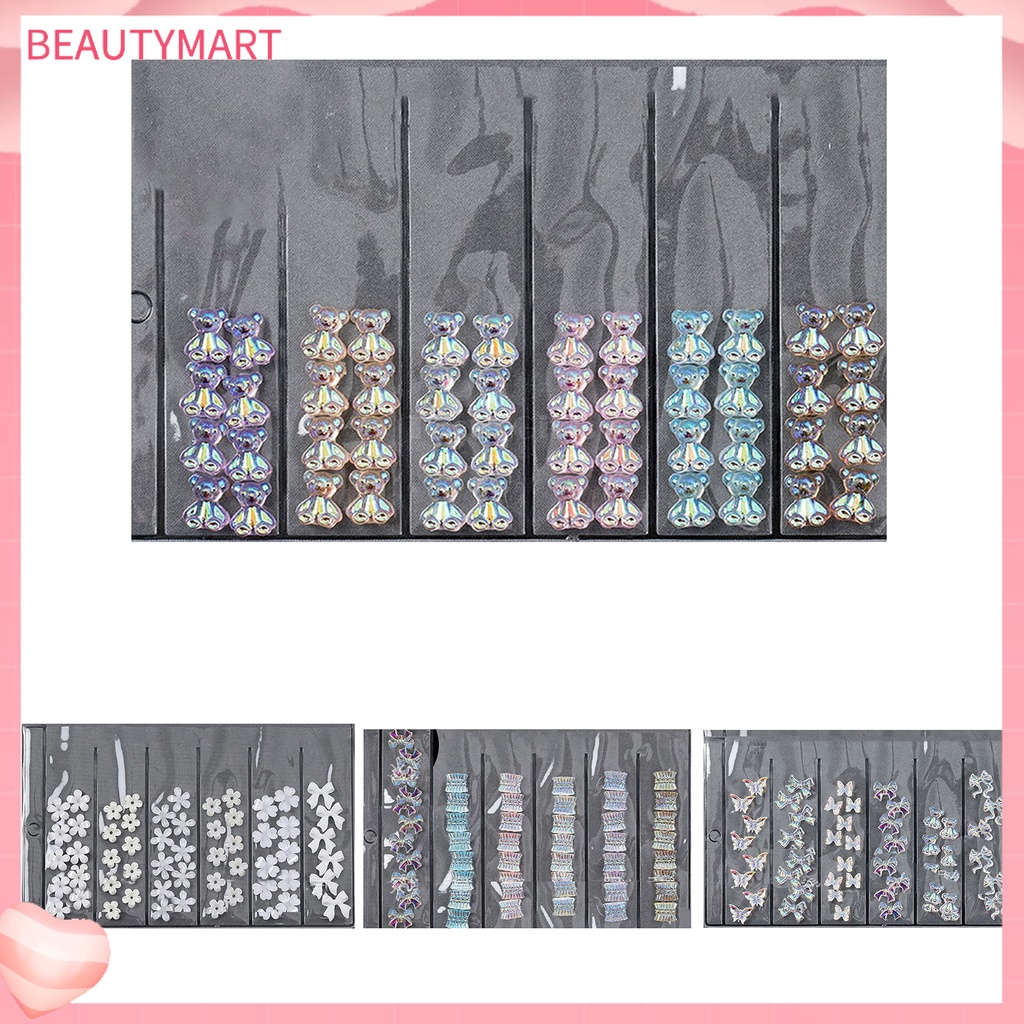 1 Túi Phụ Kiện Trang Trí Móng Tay Tạo Hiệu Ứng Hình Nơ Lấp Lánh Dễ Sử Dụng DIY