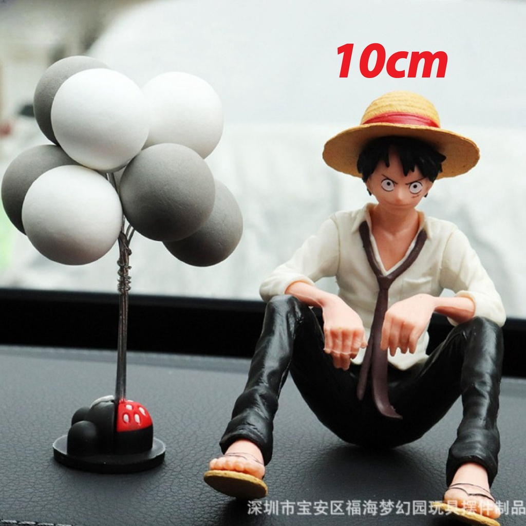Mô hình One piece luffy mũ rơm ngồi cao 10cm | Figure anime one piece vua hải tặc đồ chơi mô hình làm quà tặng