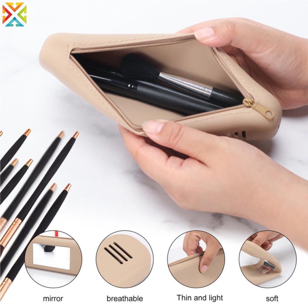 Túi Đựng Cọ Trang Điểm Bằng Silicon Tiện Dụng Khi Đi Du Lịch Ốp