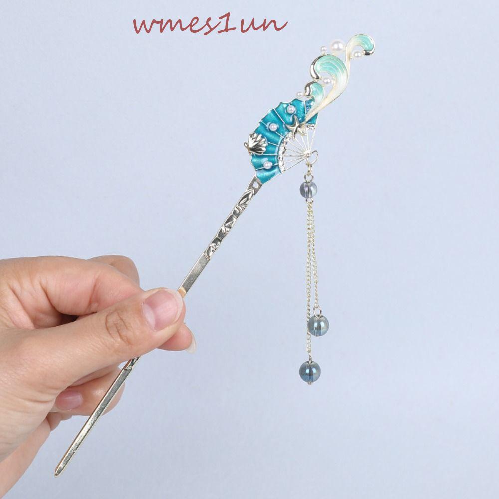 Trâm Cài Tóc Phối Tua Rua Bằng Hợp Kim Chống Trượt Phong Cách Vintage Tinh Tế WMES15H