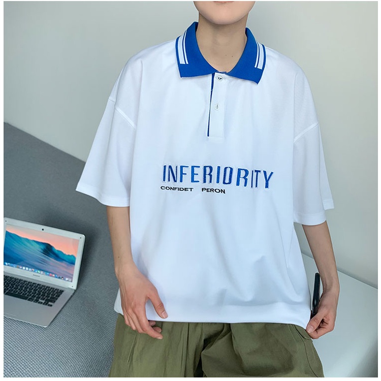 Áo Thun Polo Cotton Tay Ngắn Dáng Rộng Phong Cách Nhật Bản Thời Trang Mùa Hè Cho Nam