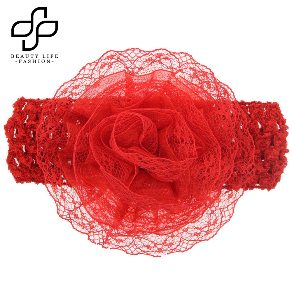 Băng Đô Ren Hoa Co Giãn Dễ Thương Dành Cho Bé Gái