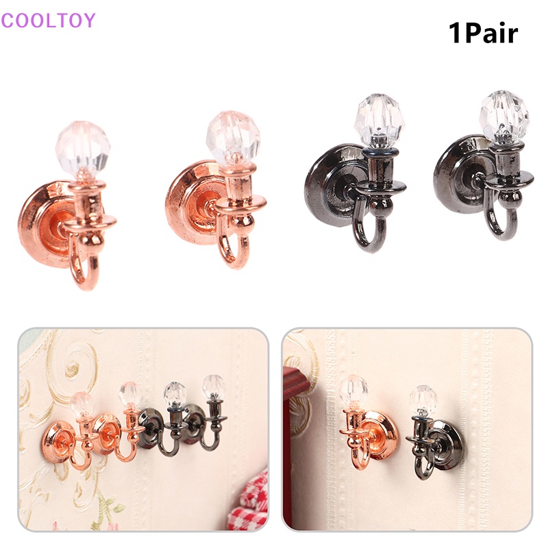 1 Cặp Đèn Gắn Tường Tỉ Lệ 1: 12 Trang Trí Nhà Búp Bê