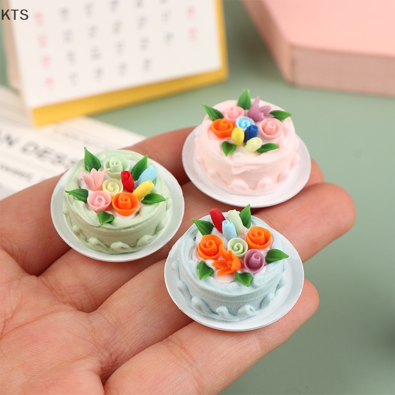 Mô Hình Bánh Kem Tráng Miệng Xinh Xắn Dùng Để Trang Trí Nhà Búp Bê