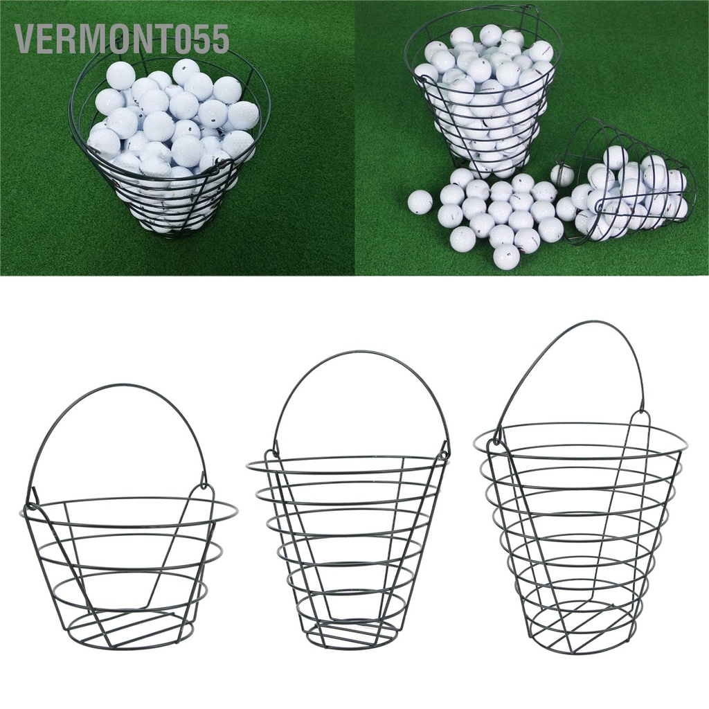 Vermont055 Giỏ Đựng Bóng Golf Kim Loại Trọng Lượng Nhẹ Dung Tích Lớn Có Tay Cầm Thể Gập Lại Cho Sân