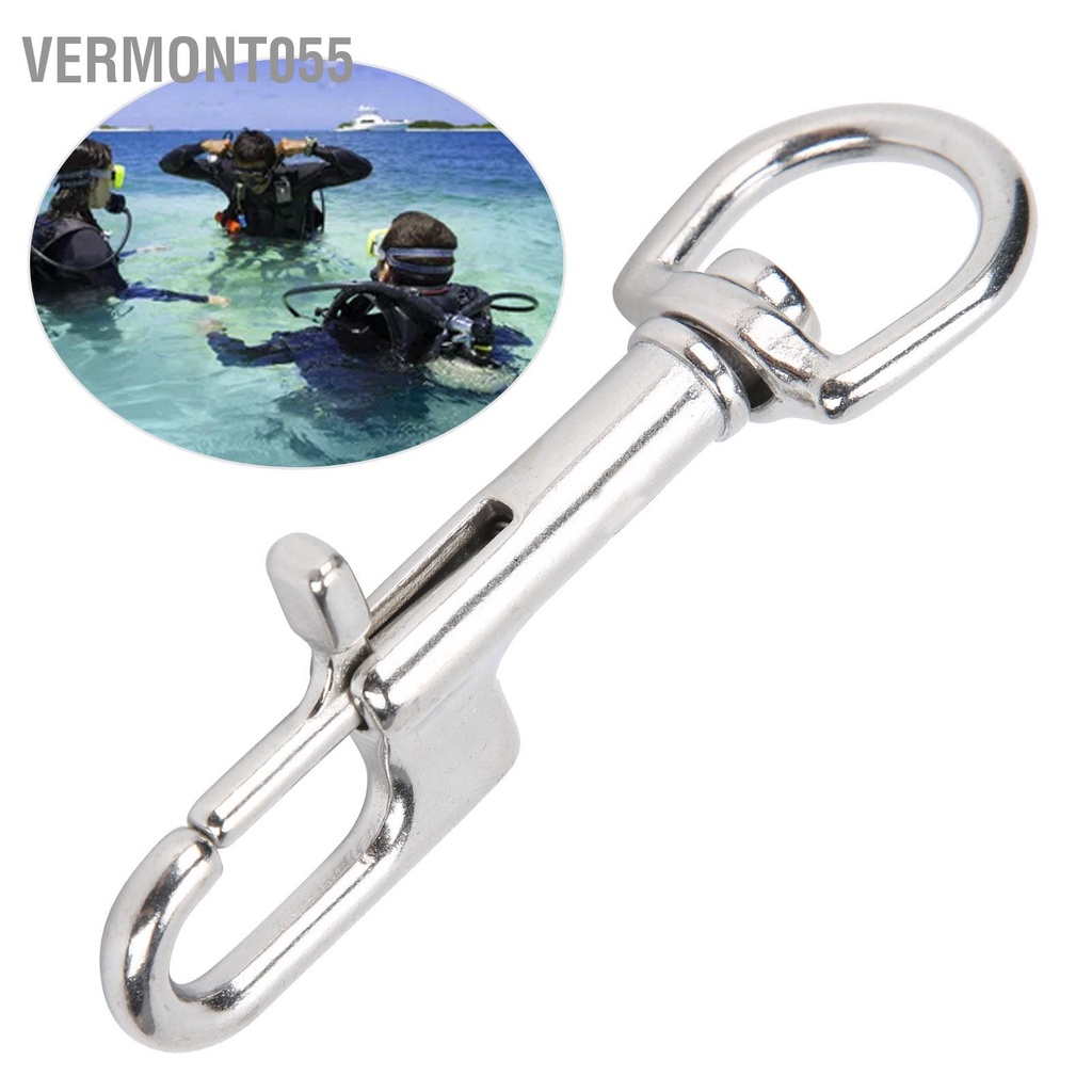 Vermont055 Lặn bằng thép không gỉ Single Ended Snap Clips Eye Bolt Hooks Buckle