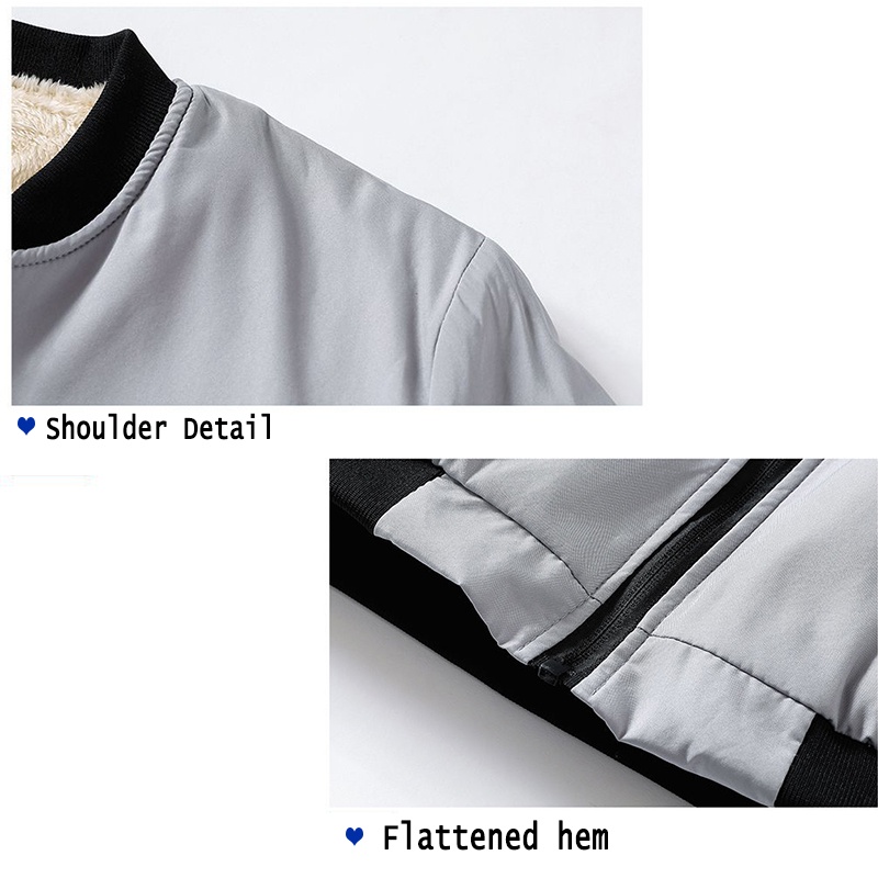 Plus Áo Khoác Bóng Chày Lót Nhung Dày Dặn Cổ Đứng Thời Trang Thu Đông Cho Nam