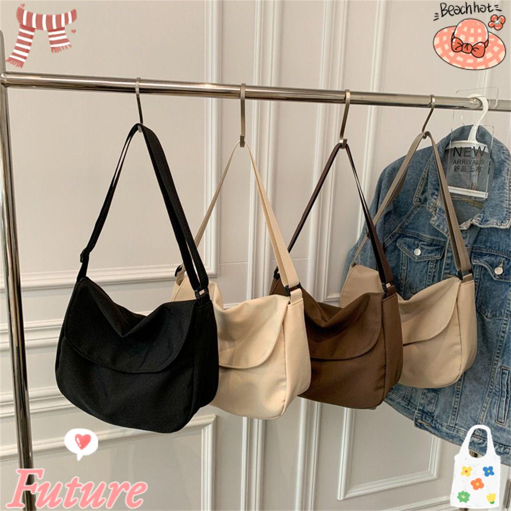 Túi Đeo Vai Bằng Vải Canvas Màu Sắc Thời Trang Dành Cho Nữ