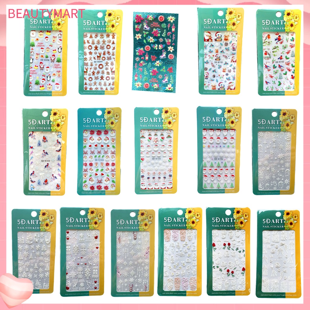 Miếng Dán Trang Trí Móng Tay Tự Dính Họa Tiết Tinh Tế Màu Sắc Sống Động Dễ Sử Dụng DIY