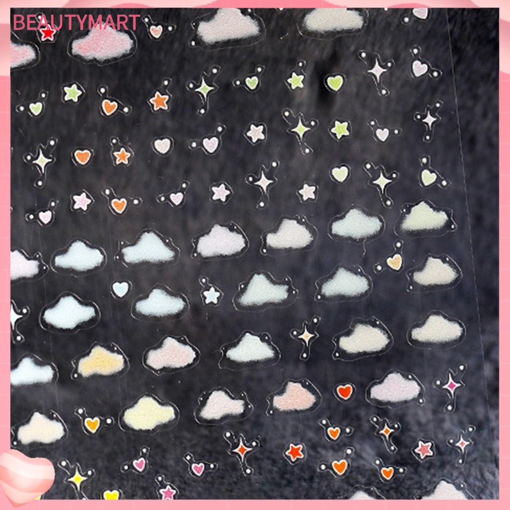 Miếng Dán Trang Trí Móng Tay Hình Đám Mây Nhiều Màu Siêu Mỏng