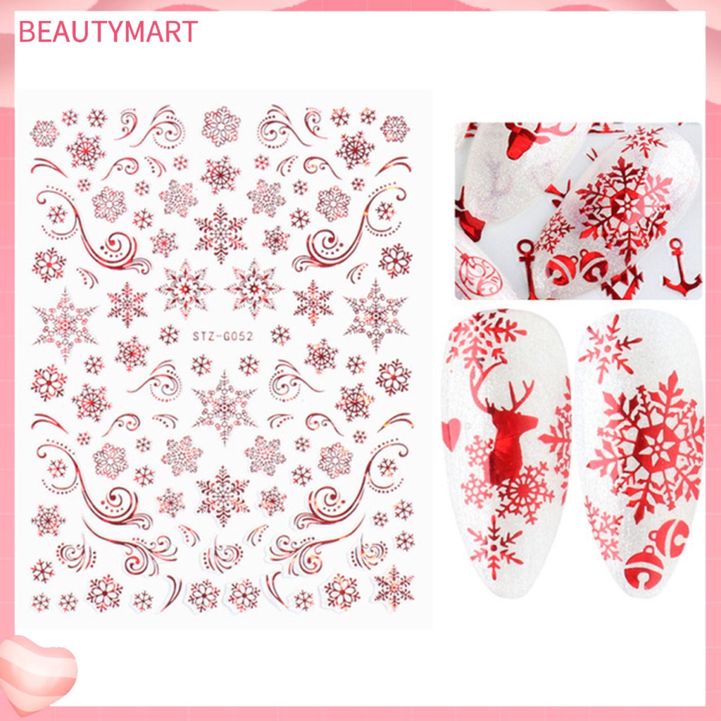 Miếng Dán Trang Trí Móng Tay Họa Tiết Giáng Sinh DIY