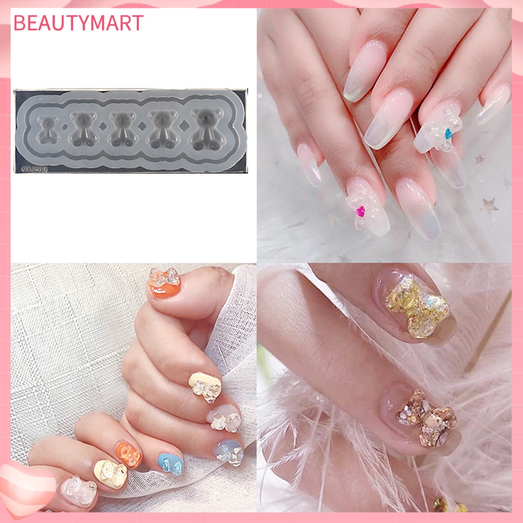 Khuôn Silicone Tạo Hình Làm Móng Tay 3D Độ Bền Cao