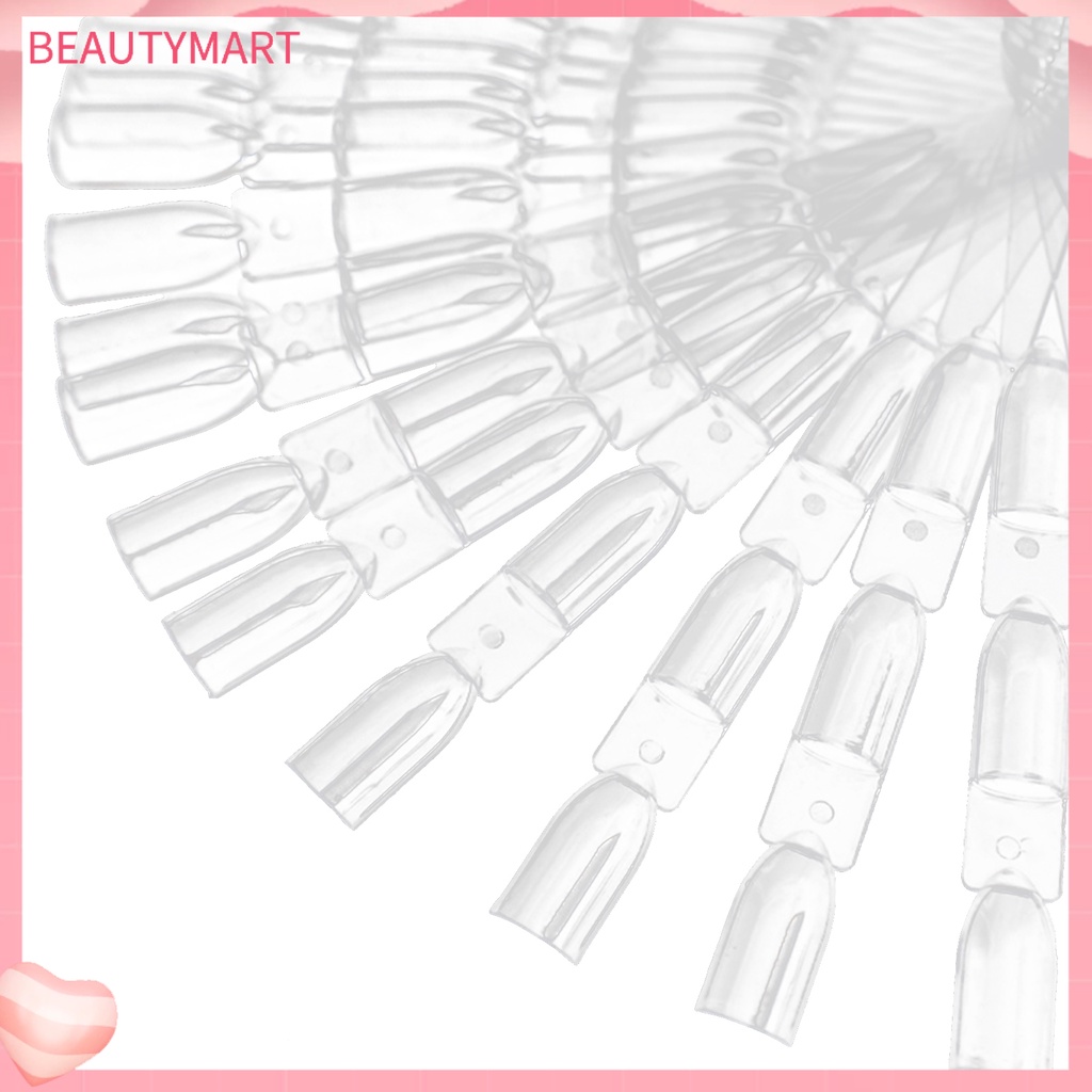Bộ 50 Bảng Trưng Bày Móng Tay Giả Trong Suốt Hình Quạt Dễ Sử Dụng Thân Thiện Với Môi Trường