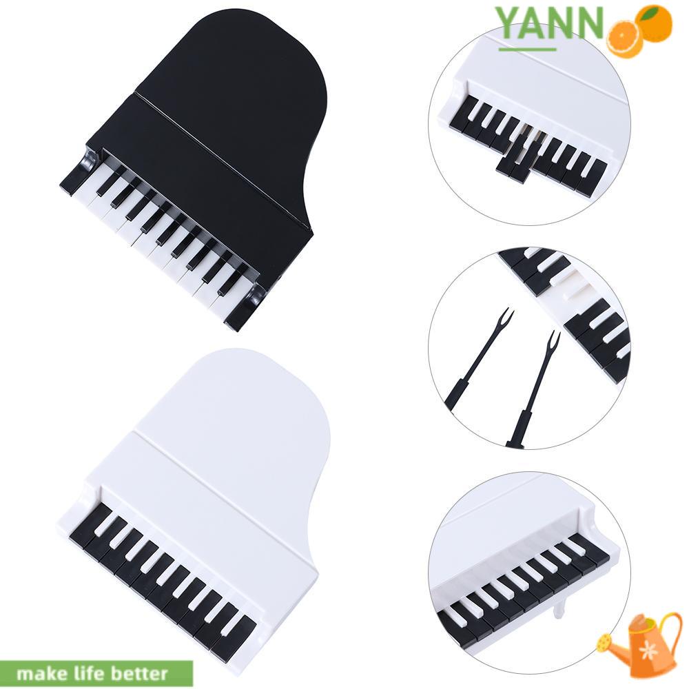 1 Bộ Nĩa Ăn Trái Cây Tráng Miệng Hình Đàn Piano Mini Sáng Tạo Có Thể Tái Sử Dụng Cho Bé