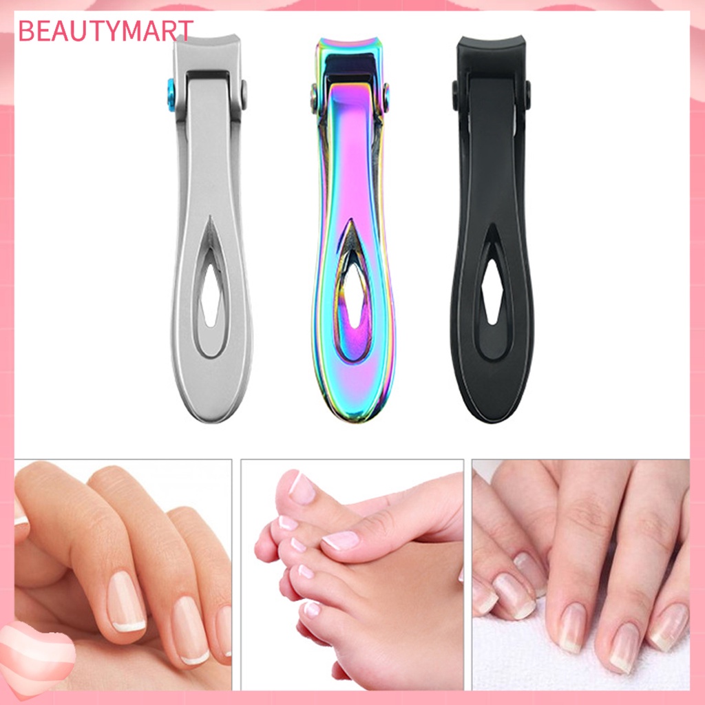 [beautymart] Dụng Cụ Cắt Móng Tay Màu Trơn Thiết Kế Đơn Giản Nặng Cho Người Lớn