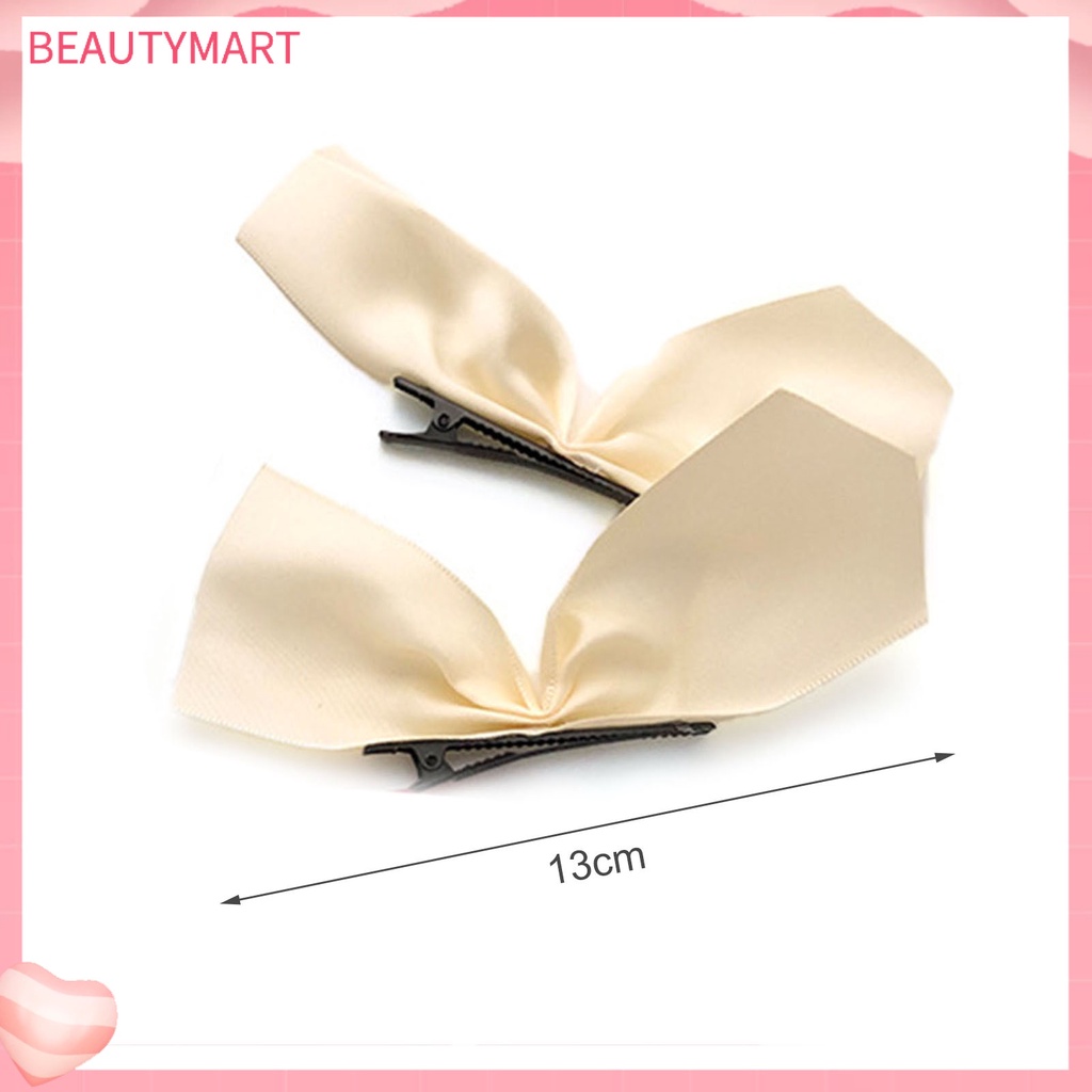 1 Cặp Kẹp Tóc Hình Nơ Màu Sắc Xinh Xắn Cho Nữ