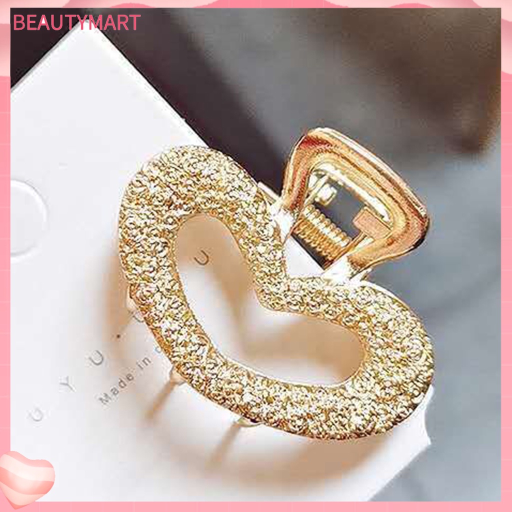 [beautymart] Kẹp Tóc Đa Phong Cách Bằng Hợp Kim Hình Nơ / Chữ Nhật / Trái Tim / Mặt Trăng / Elip Đơn Giản Sáng Bóng Thanh Lịch Cho Nữ