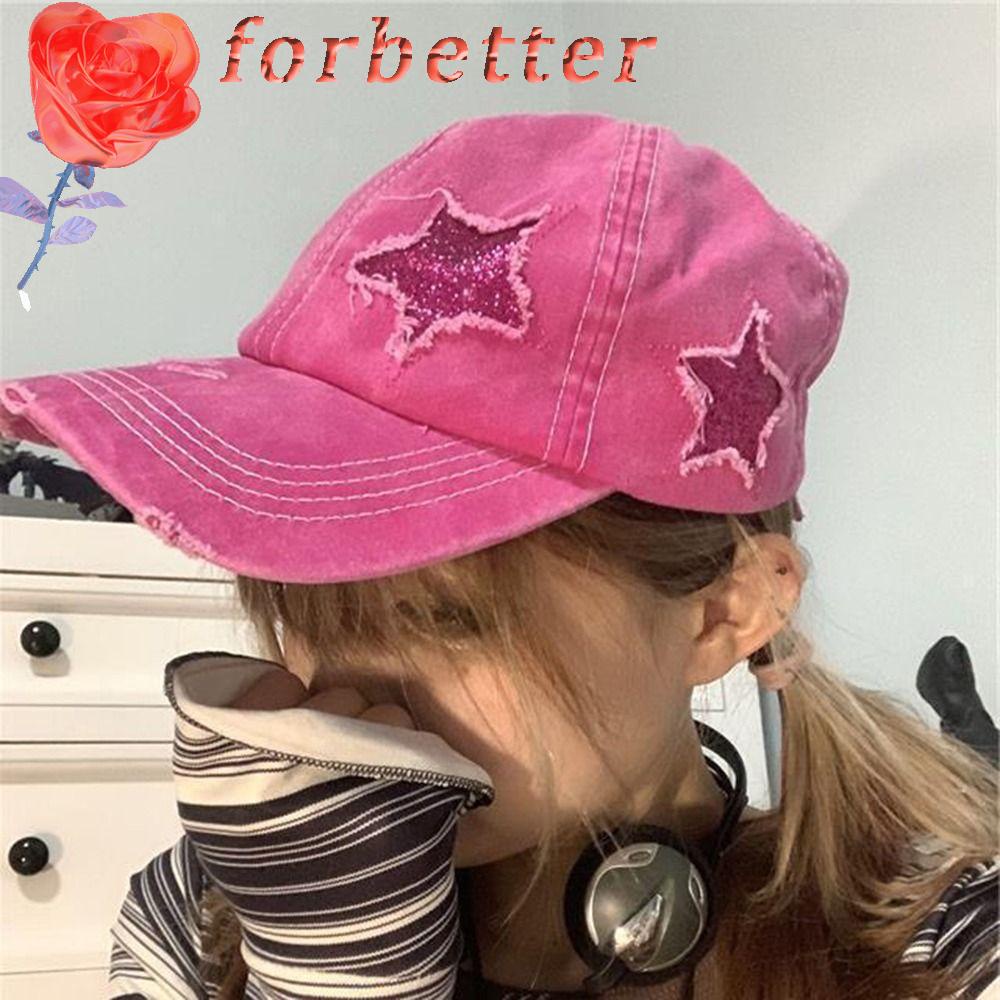 Mũ Lưỡi Trai Cotton Đính Ngôi Sao Lấp Lánh Điều Chỉnh Được Phong Cách Hàn Quốc Cho Nam Nữ