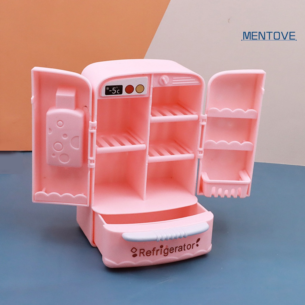 Mô Hình Tủ Lạnh Hai Cửa Độc Đáo Trang Trí Nhà Búp Bê Tỷ Lệ 1 / 12