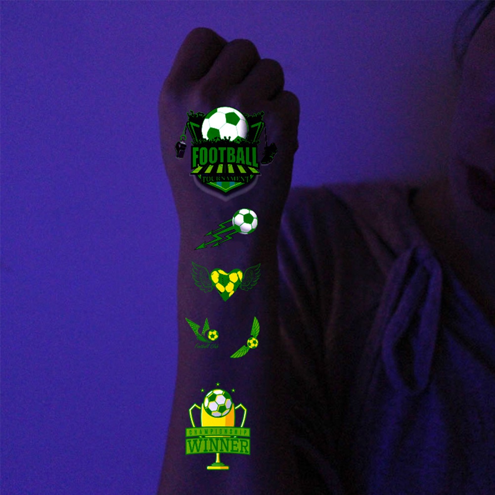 14pcs Removable Practical Festival Waterproof Decorations Supplies Girls Boys Classroom Soccer Theme Tattoos Stickers