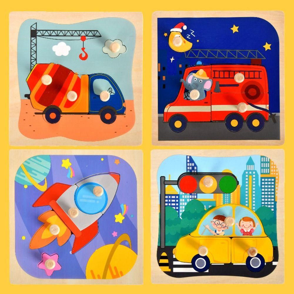 Đồ Chơi Bảng Lắp Ráp Bằng Gỗ Họa Tiết Hoạt Hình 3D Nhận Thức Nhận Thức Giáo Dục Sớm Cho Bé