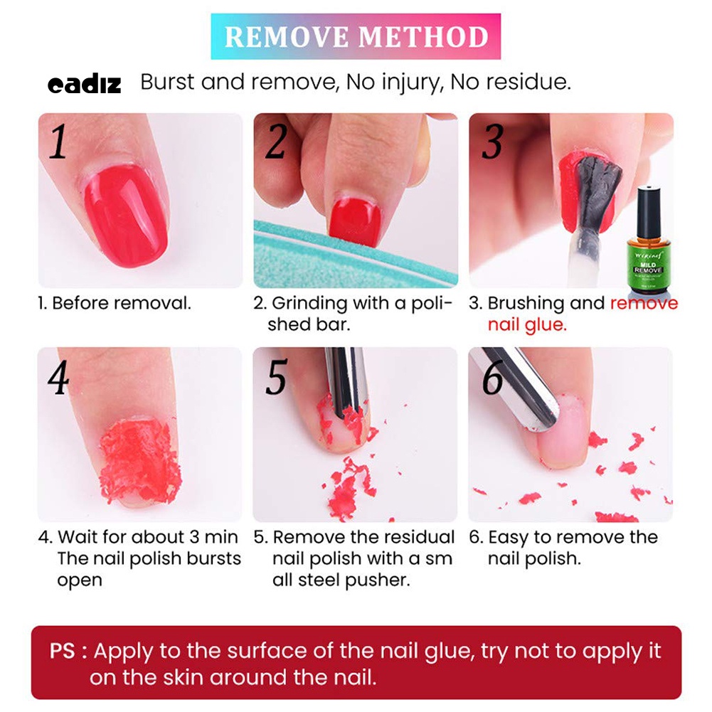 Dung Dịch Loại Bỏ Sơn Móng Tay 15ml Có Đèn LED UV