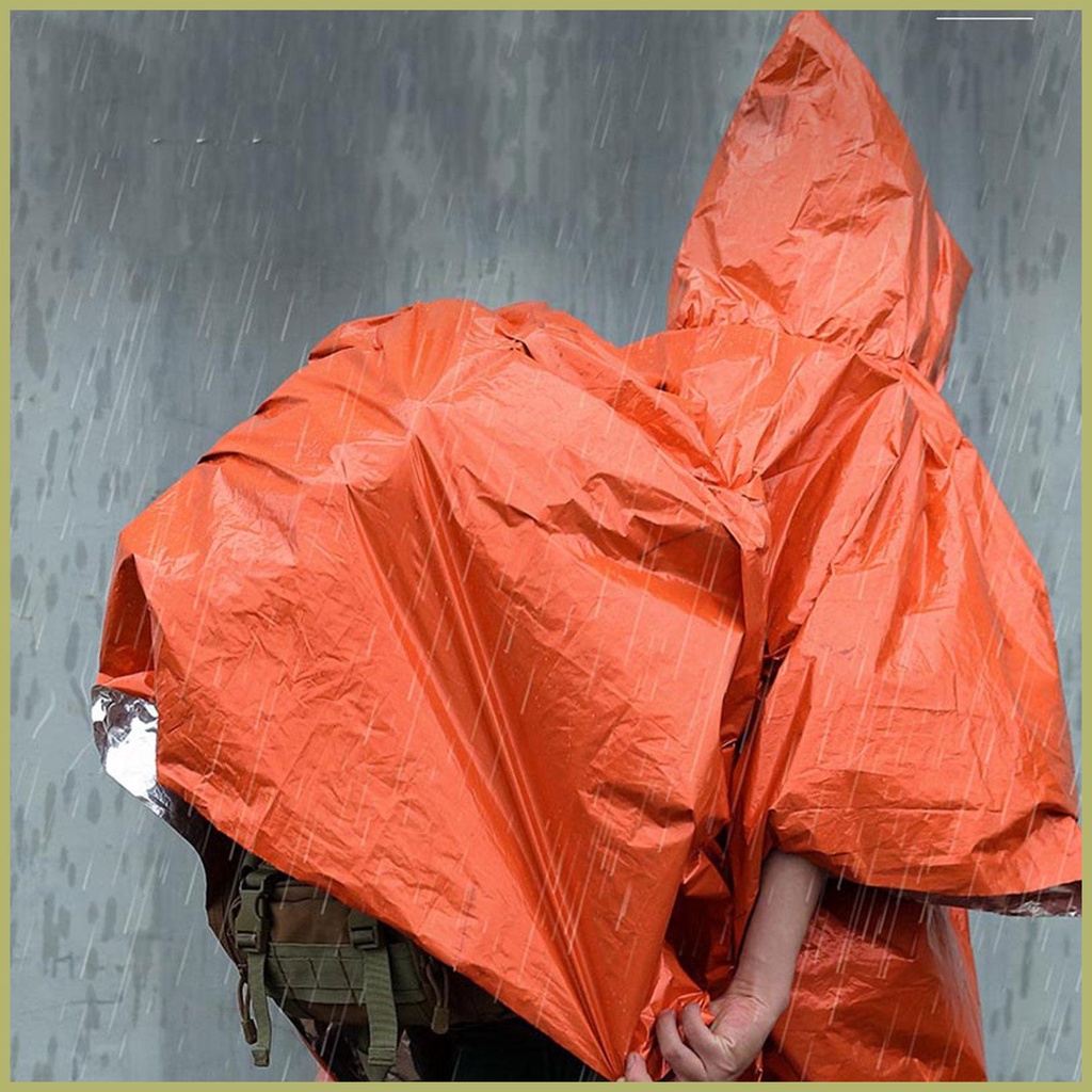 Người lớn Áo mưa Poncho Áo mưa Poncho Mưa Cape Áo mưa Màng nhôm PE không thấm nước Áo mưa có túi áo mưa di động ngoài trời phản quang dày
