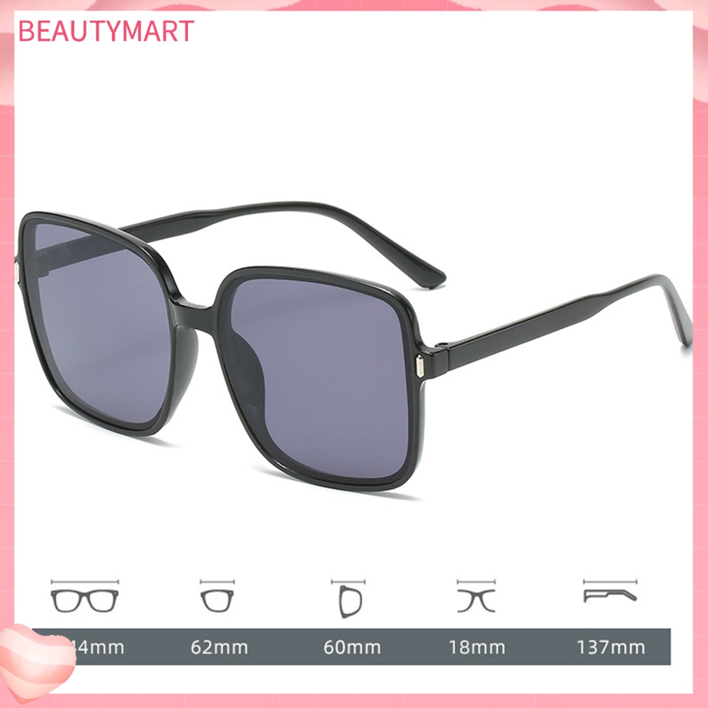Kính Mát Gọng Vuông Lớn Siêu Nhẹ Chống Tia UV Trong Suốt Thời Trang Dễ Phối Đồ